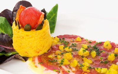 Carpaccio von der geräucherten Gänsebrust