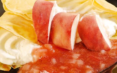 Pfirsich-Crepes