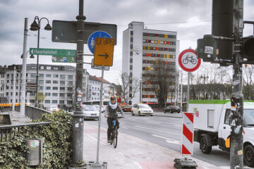 Radweg Mainzer Alicenbrücke gesperrt